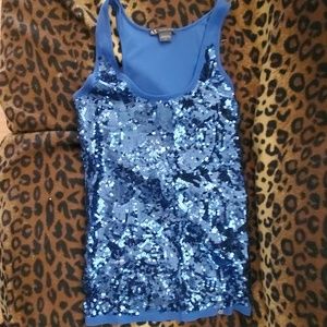Armani Exchange Blue Tank Top